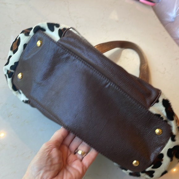 MICHAEL KORS leopard and brown and gold leather bag - Picture 8 of 14